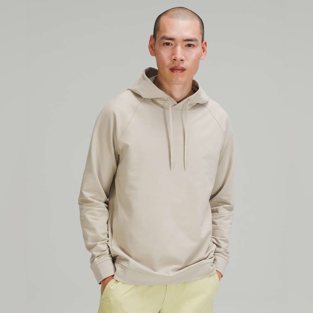 Lululemon Men’s City Sweat Pullover Hoodie French Terry- color Raw Linen(size S)